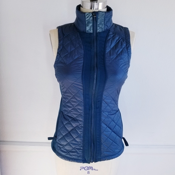 🌸 Athleta |‎ Teal Outerwear Nylon Puff Vest XS - Picture 9 of 10